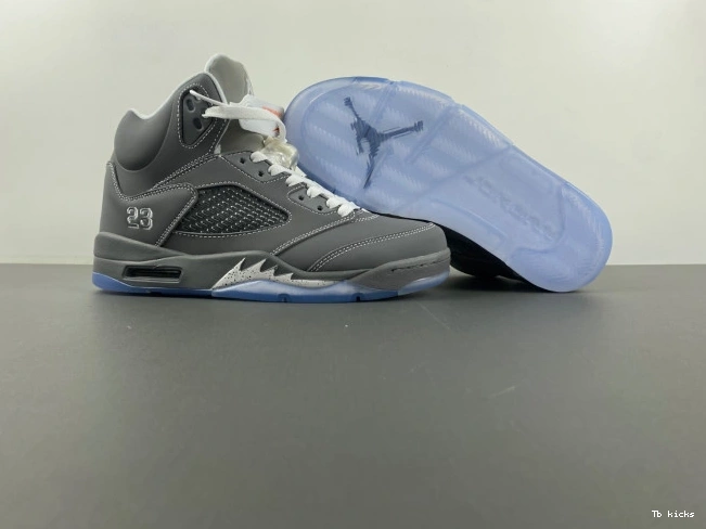 Rep TBK Grey Wolf Jordan Retro 5 Air 136027-005 0728